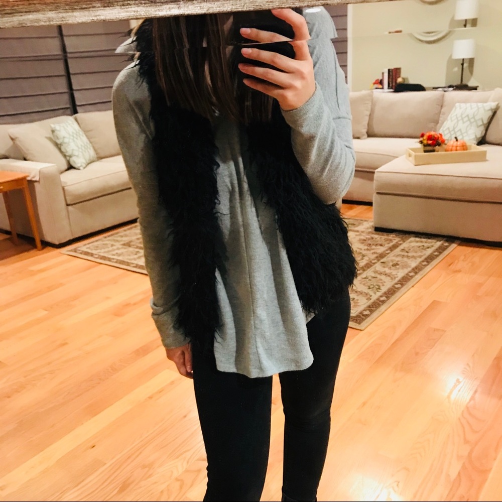 Faux fur vest